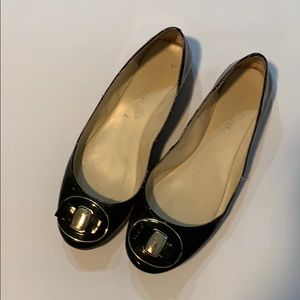Black patent flats Nine West